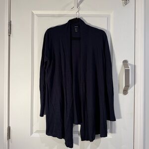 Forever 21 Dark Blue Open Front Cardigan